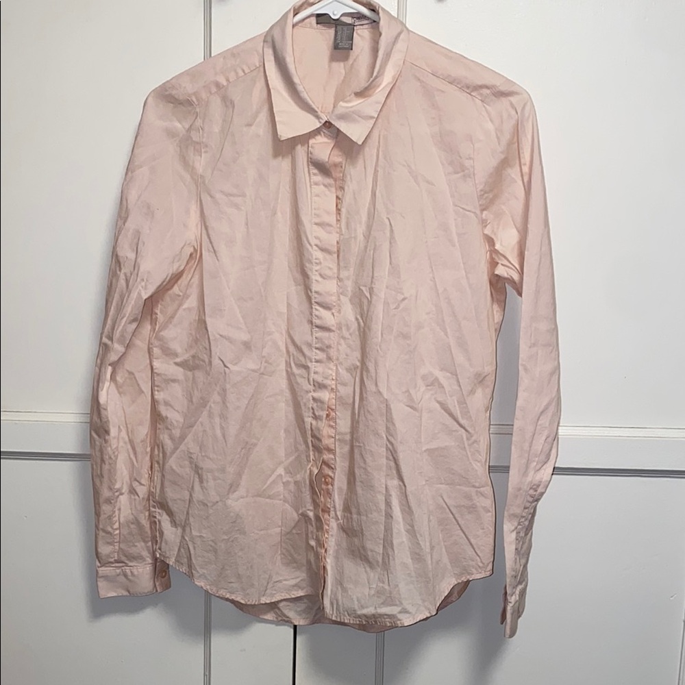 Forever 21 Contemporary XS Pale Pink Button Down Shirt